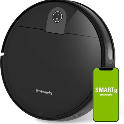 Robotic Vacuum GRV-1010 Self-Charging, Wi-Fi Connectivity, 2200Pa Extreme Suction Power, Perfect for Pet Hair, Hard Floors, Carpets, Works with Alexa