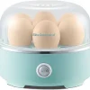 115M Easy Egg Cooker Electric 7-Egg Capacity, Soft, Medium, Hard-Boiled Egg Cooker with Auto Shut-Off, Measuring Cup Included, BPA Free, Retro Mint