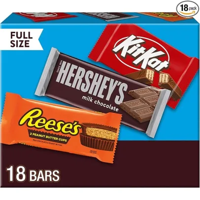 🔥Clearance Sale🔥HERSHEY'S, KIT KAT and REESE'S Assorted Milk Chocolate, Halloween Candy Variety Box