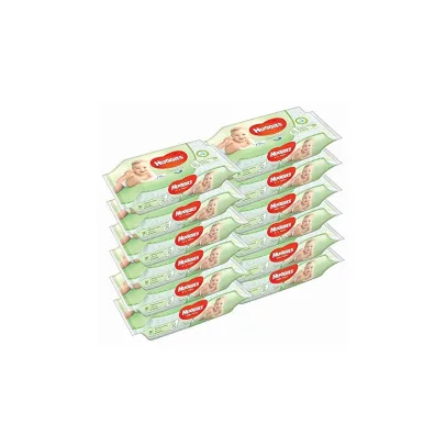 Huggies Baby Wipes Natural Care with Aloe Vera, 56 Count, Pack of 12, Total 672 Wipes
