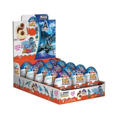 Kinder Joy 鸡蛋、奶油和巧克力威化饼，内含 Avatar 玩具，独立包装，10.5 盎司，散装 1 包，15 个鸡蛋