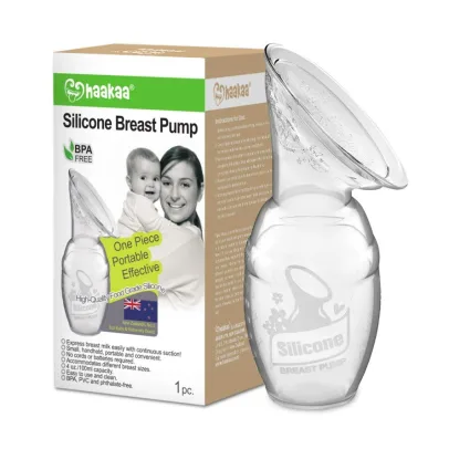 haakaa Manual Breast Pump for Breastfeeding 4oz/100ml